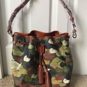 Dooney and Bourke Camouflage Duck Drawstring Bag